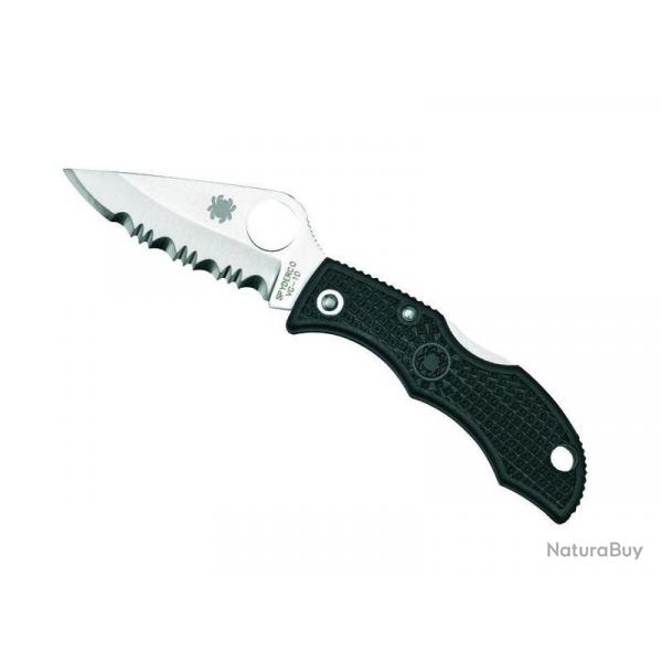 COUTEAU SPYDERCO LADYBUG 3 NOIR A DENTS