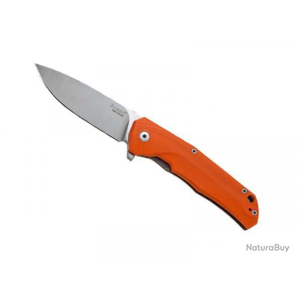 COUTEAU LIONSTEEL TRE G10 ORANGE / TITANIUM GRIS