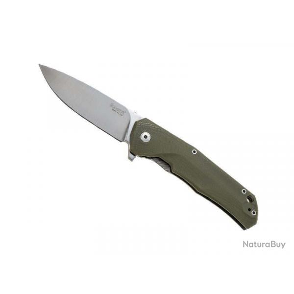 COUTEAU LIONSTEEL TRE G10 VERT / TITANIUM GRIS