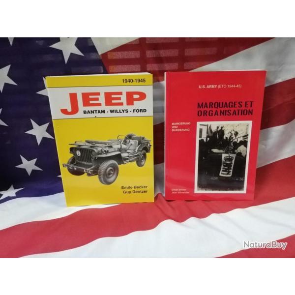 Best 2 livres BECKER Jeep Bantam Willys Ford M 201 + Marquages et organisation vhicules militaires