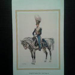 Illustration ancienne Königreich England 1822 Light Dragoons