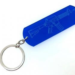 Porte-clés AR15 - M16 - M4 bleu roi ar-15 223 rem
