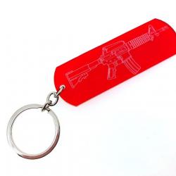 Porte-clés AR15 - M16 - M4 rouge ar-15 223 rem