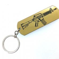 Porte-clés AR15 - M16 - M4 or jaune. ar-15 223 rem