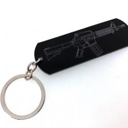 Porte-clés AR15 - M16 - M4 noire mat. ar-15 223 rem