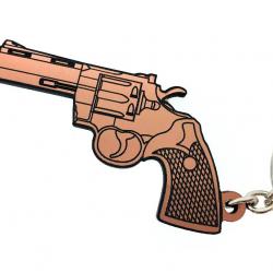Porte-clés Colt python 357 mag or rose