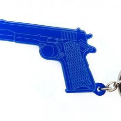 Porte-clés Colt 1911 45acp bleu roi