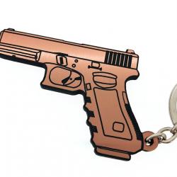 Porte-clés glock 9mm or rose