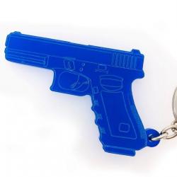 Porte-clés glock 9mm bleu roi