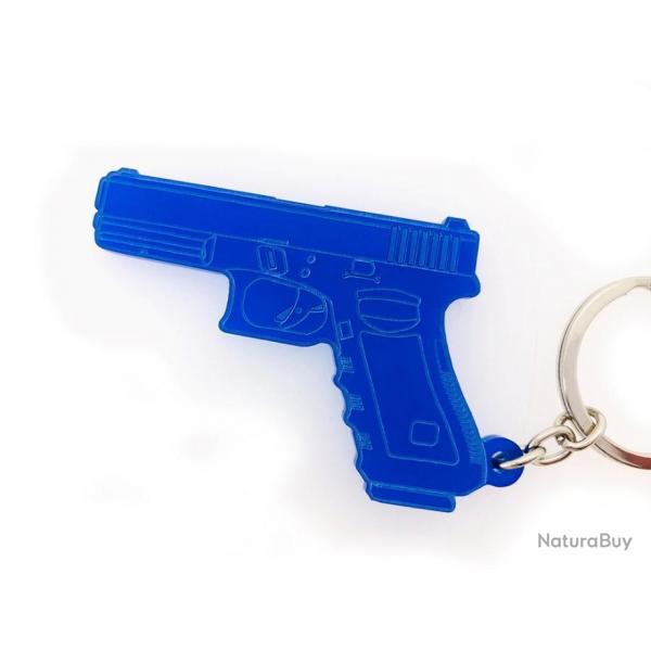 Porte-cls glock 9mm bleu roi