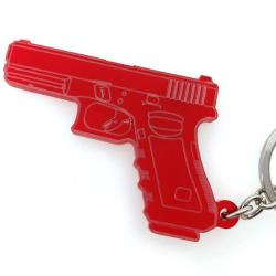 Porte-clés glock 9mm rouge
