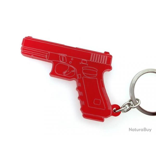 Porte-cls glock 9mm rouge