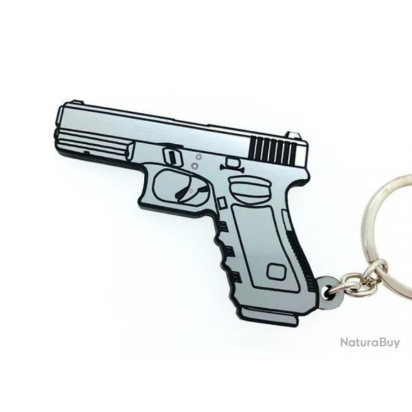 Porte-cls glock 9mm argent