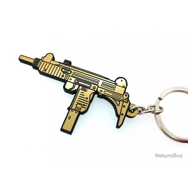 Porte-cls Uzi IMI 9mm or jaune