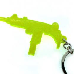 Porte-clés Uzi IMI 9mm jaune fluo