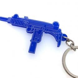 Porte-clés Uzi IMI 9mm bleu roi