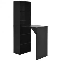 Table haute mange debout bar bistrot avec armoire noir 200 cm 0902044