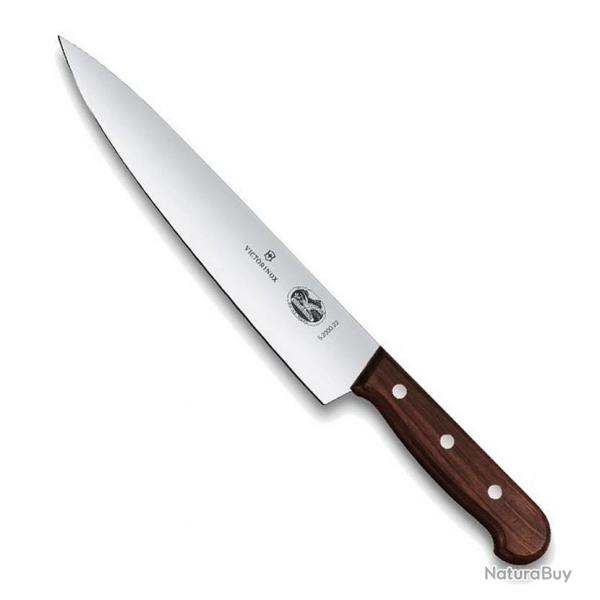 Couteau minceur/cuisine "Wood", Long. lame 22 cm [Victorinox]