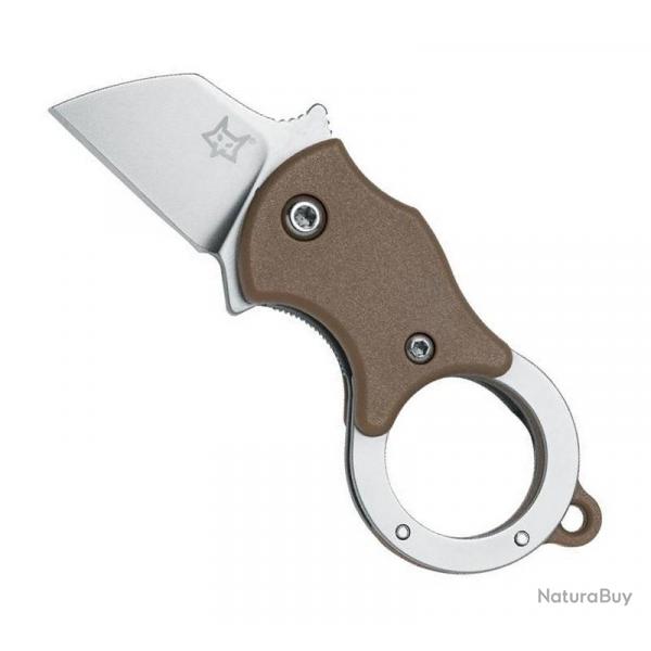 Couteau "Mini-Ta", Couleur marron, Lame acier inox [Fox Production]