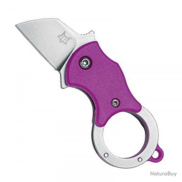Couteau "Mini-Ta", Couleur rose, Lame acier inox [Fox Production]