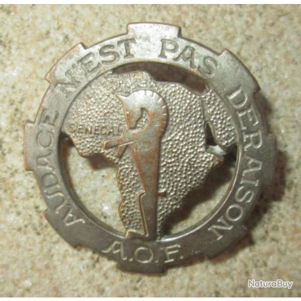 12 R.C.A. A.O.F, Audace n'est pas draison, SENEGAL, 30 mm