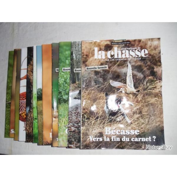 Lot de plusieurs annes de revues de chasse ( revue nationale de la chasse )
