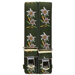 Bretelles de pantalon à motifs edelweiss