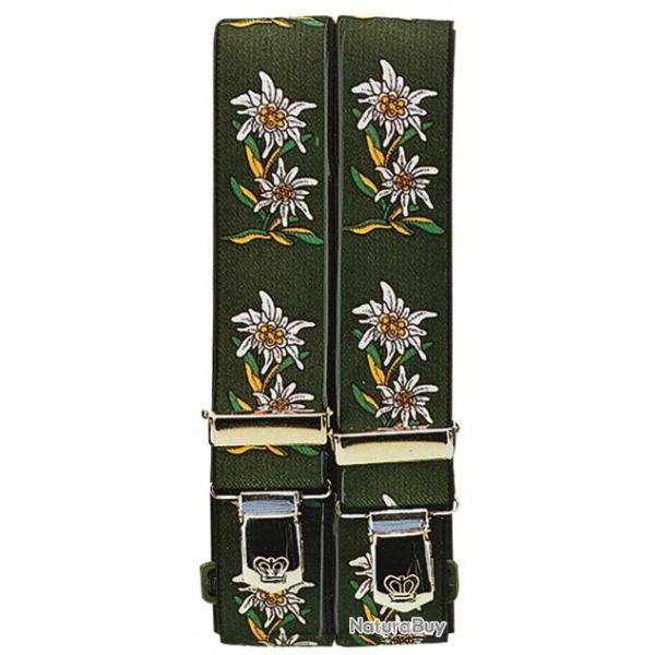 Bretelles de pantalon  motifs edelweiss