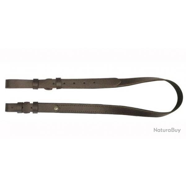 Bretelle pour fusil en cuir vachette brun
