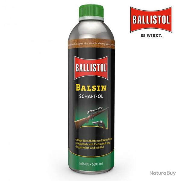 Ballistol Balsin huile pour ft et crosse en bois, brun fonc 500 ml