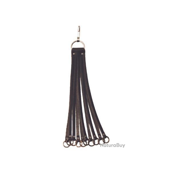 Porte-perdreaux avec 10 lanires en cuir naturel
