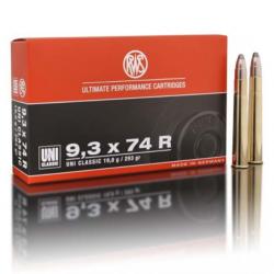 Munitions RWS calibre 9.3x74R Uni Classic 293gr - 19g x20