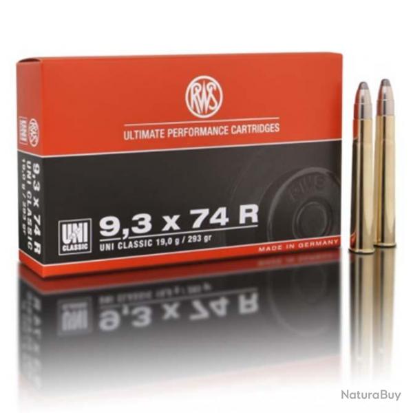 Munitions RWS calibre 9.3x74R Uni Classic 293gr - 19g x20