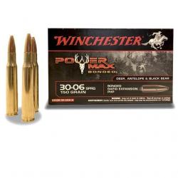 20 munitions WINCHESTER Power Max Bonded Cal.30-06 : 150 grains
