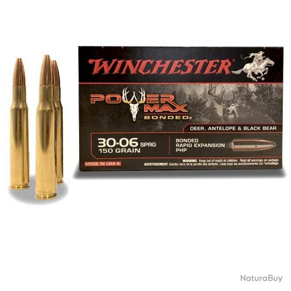 20 munitions WINCHESTER Power Max Bonded Cal.30-06 : 150 grains