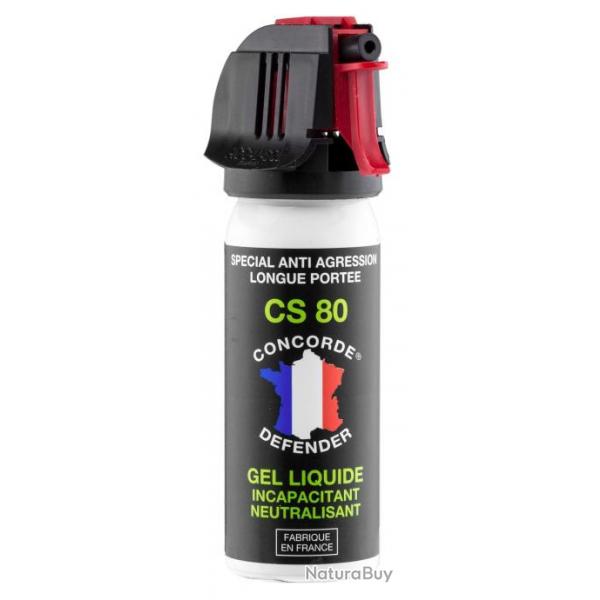 Bombe de dfense lacrymognes Gel CS 80 50 ml