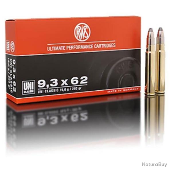 20 Munitions RWS Cal.9.3x62 Uni Classic 293gr