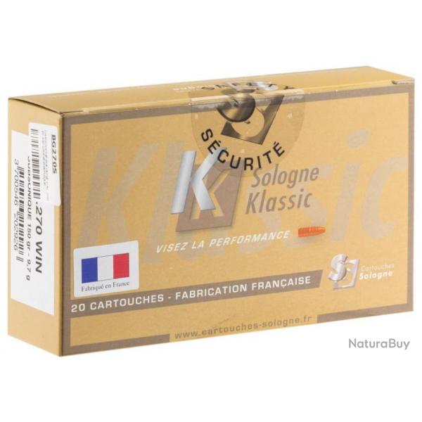 Munition Sologne Klassic Subsonique Cal. 270 win 9.7g 150gr