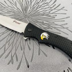 Couteau de poche Léopard Aigle, Couteau pliant, canif, knife. Lame acier .