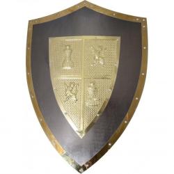 Bouclier Médiéval templier argent  de  62 cm pour collectioneur