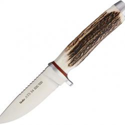 Beau Poignard Bowie  Fixed Blade Stag manche Bois de cerf MADE IN GERMANY LD10500907