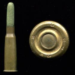 8 mm Lebel à blanc Mle 1897 - balle verte en papier roulé - étui 86 D (am)
