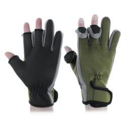trois doigts coupe gants antidérapants néoprène VERT - LIVRAISON GRATUITE !!