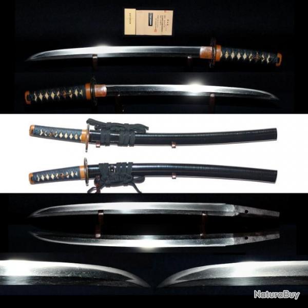 wakizashi  priode edo/ muromashi de Sue-Mihara ,jeton  nbthk certificat d authenticit