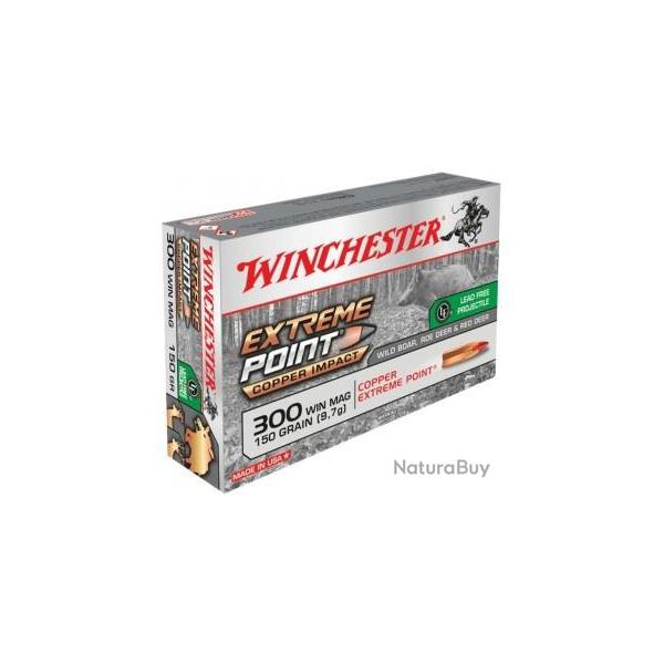 Munitions Winchester Cal.300win mag Extreme Point copper Impact 9.72g 150gr par 20