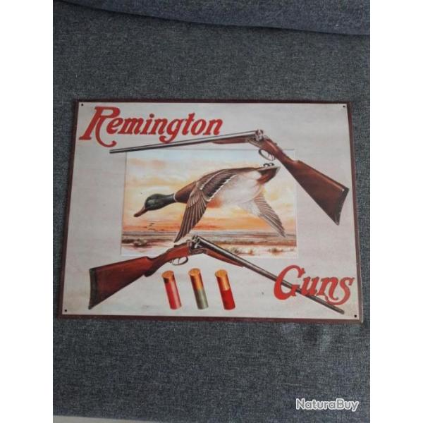 PLAQUE METAL "REMINGTON GUNS"