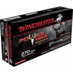 Munitions balles Winchester Super X Power Max Bonded 270wsm 130gr 8.42g par 20