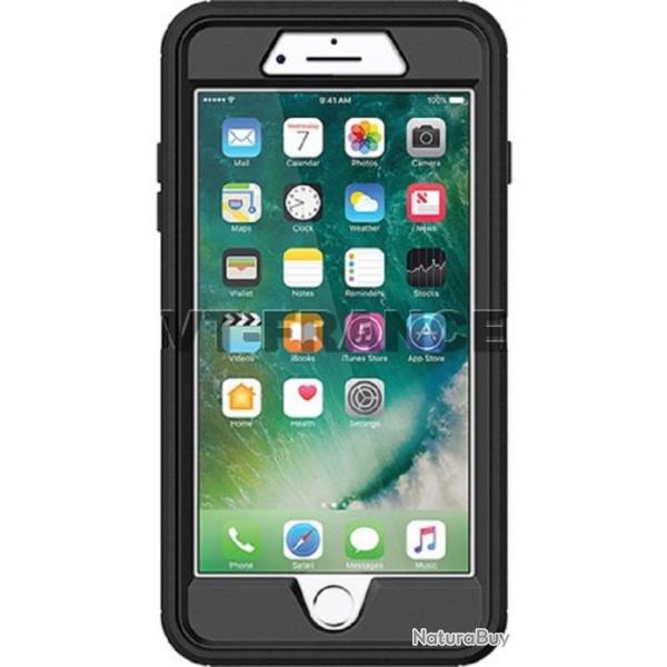 Coque Anti Choc Otterbox Defender pour iPhone, Couleur: Noir, Smartphone: iPhone 7+/8+