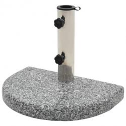 Pied base socle de parasol granite demi cercle 10 kg gris 2202089