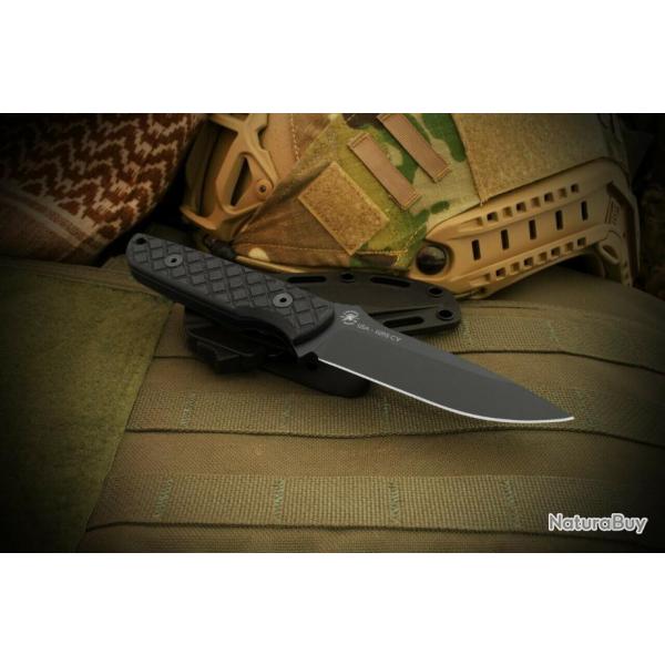 Couteau Spartan Blades Alala Lame Acier Carbon 1095 Manche Micarta Etui Made USA SBSL004BKBK